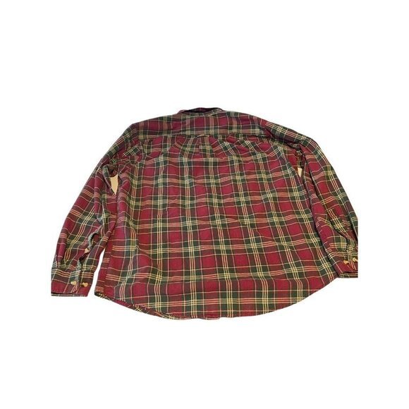 Cabela's Mens Shirt Size Medium Red Green Plaid Button Down - Picture 2 of 8